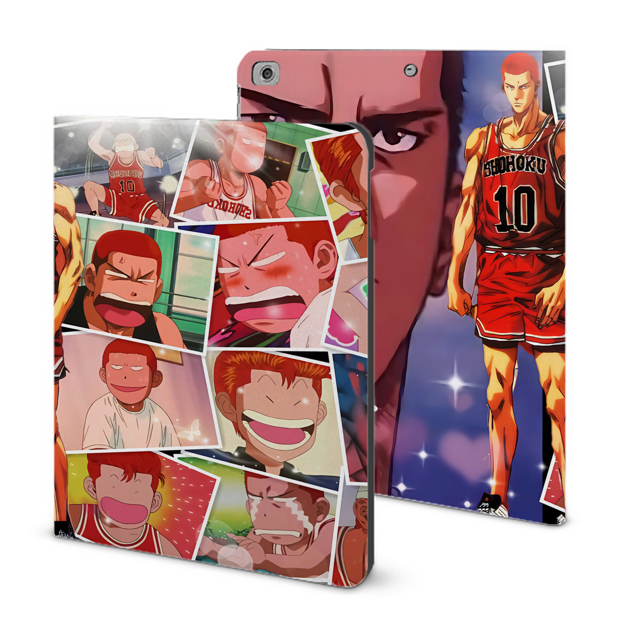 （画像用） SLAM DUNK／スラムダンク IPad ケース ブック型 PUレザー TPU 耐衝撃 軽量 薄型 ペン収納なし 全面保護 IPad 各モデル対応